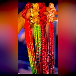 hand made braided scrunches, very beautiful and easy to wear